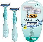 2-Count BIC EasyRinse Anti-Clogging Women's Disposable Razors