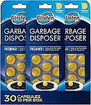 30 Count Glisten Garbage Disposer Freshener (Lemon)