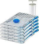 5-Pack Amazon Basics Vacuum Compression Zipper Storage Bags w/ Hand Pump