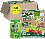 48 Pack GoGo squeeZ Organic Applesauce and Fruit Puree, Apple Apple, 3.2 oz