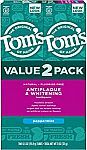 2-pack 5.5oz Tom's of Maine Fluoride-Free Antiplaque & Whitening Toothpaste