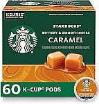 60 Count Starbucks K-Cup Coffee Pods (Caramel)