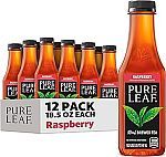 12-Pack 18.5-Oz Pure Leaf Iced Tea, Raspberry
