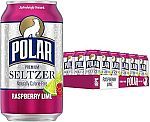 18-Pack 12oz Polar Seltzer Water (Raspberry Lime)