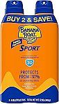 2-Ct 6-oz Banana Boat Sport Ultra SPF 30 Sunscreen Spray