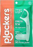 90-Count PLACKERS Micro Mint Freshens Breath, Dental Flossers