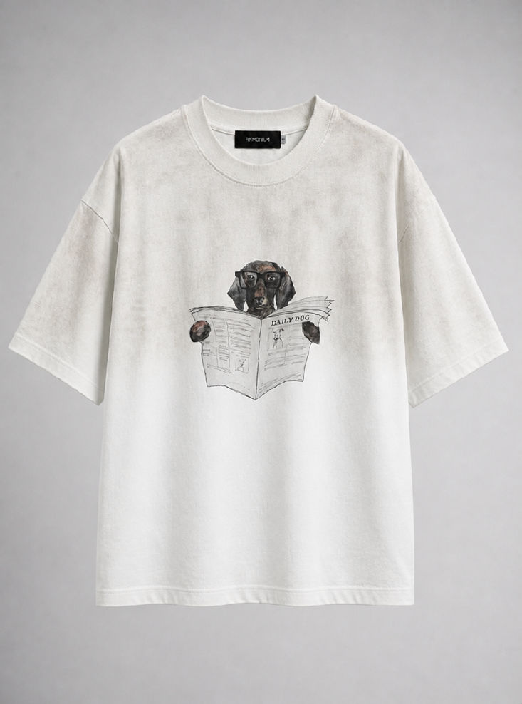 Dog Newspaper - White