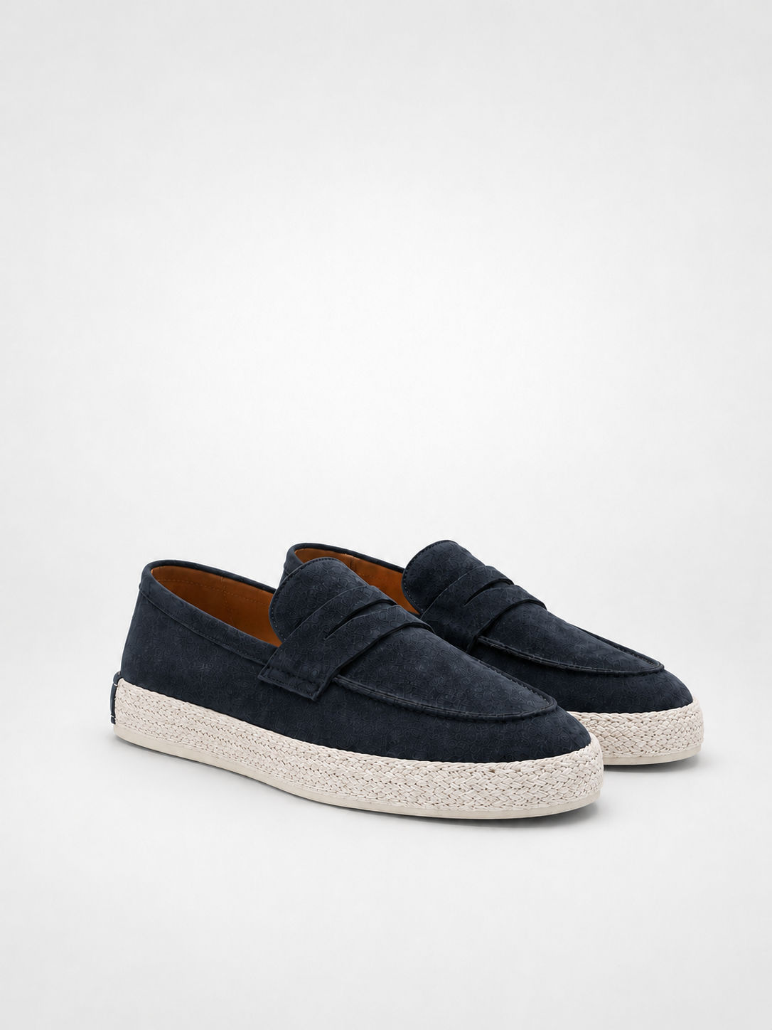 Navy Suede Loafer