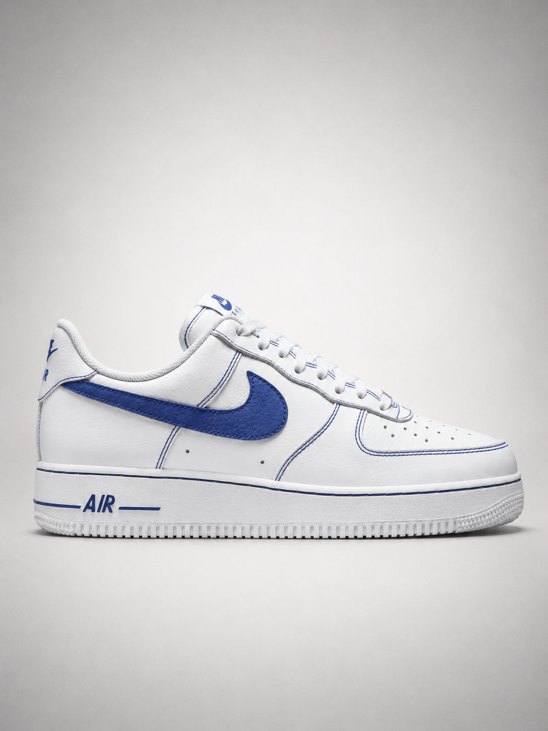 Nike   Air   Force   1   Low   White   Deep   Royal   Contrast   Stitch