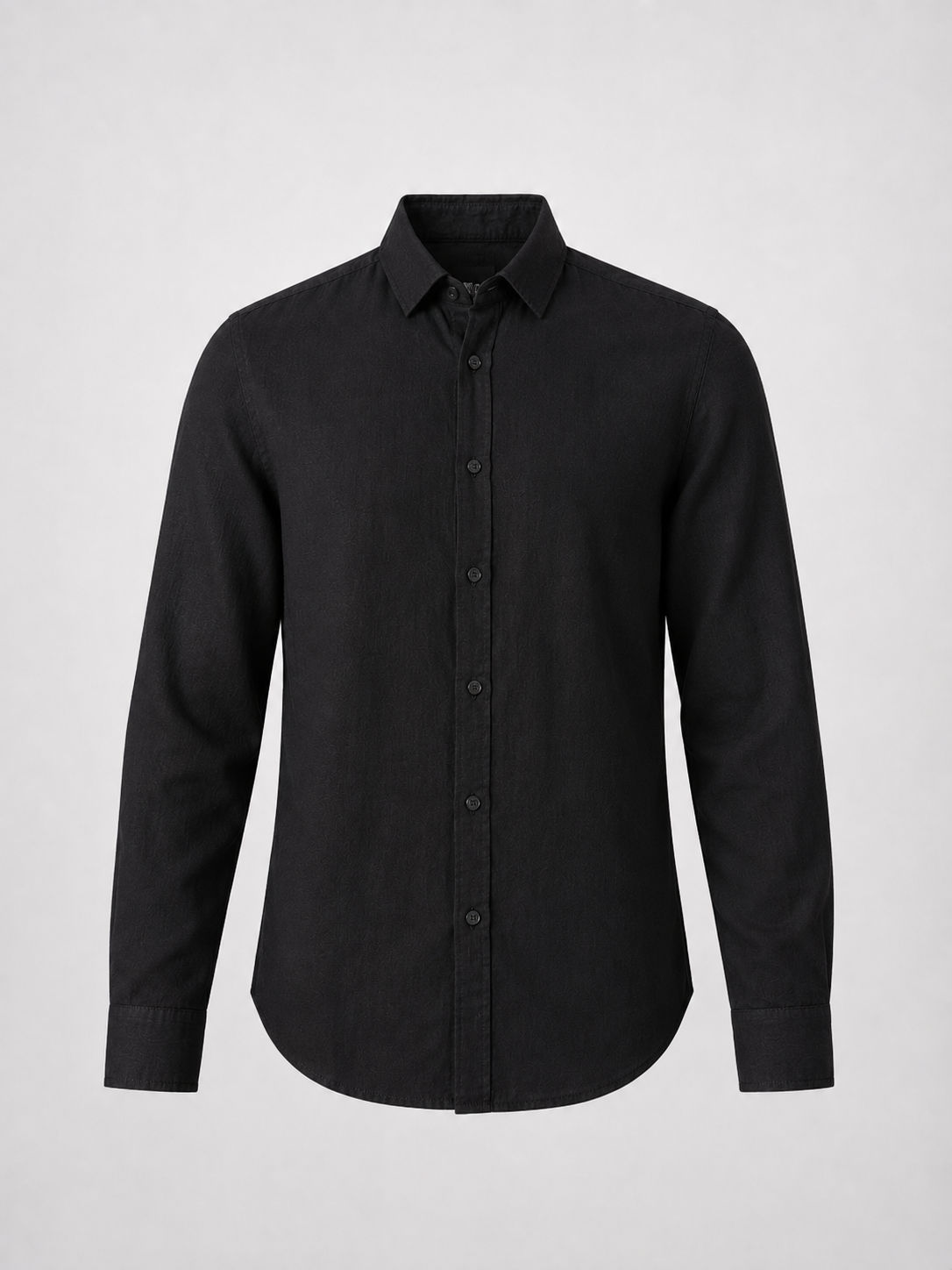 Black Linen Shirt - 1055