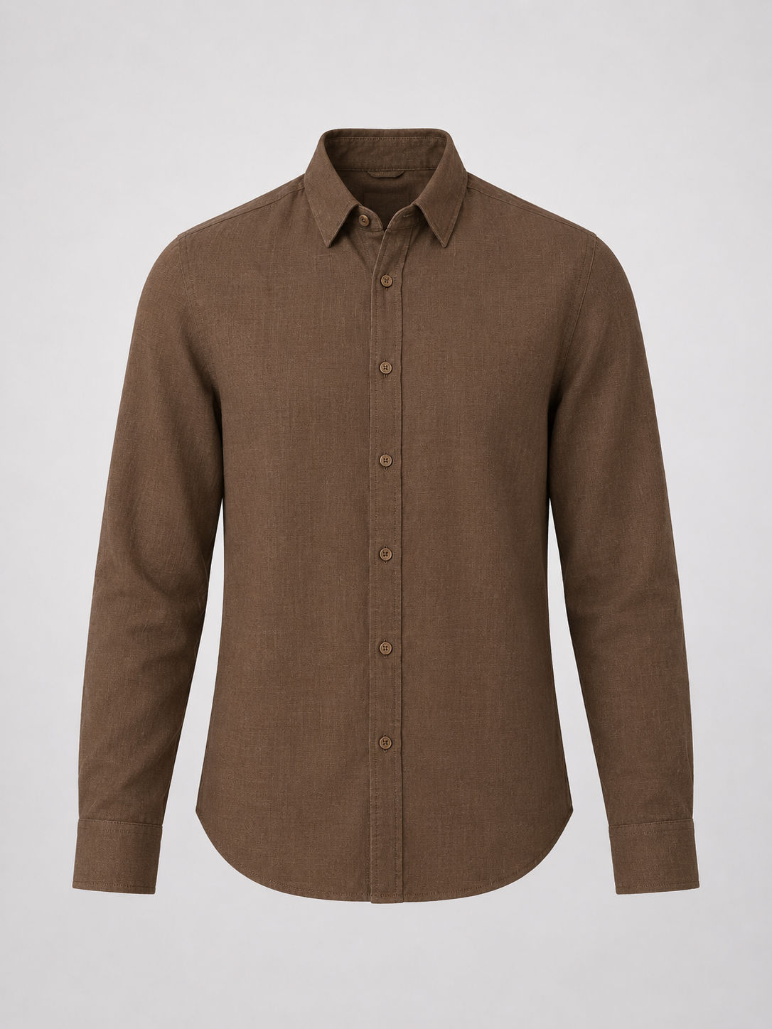 Brown Linen Shirt - 1055