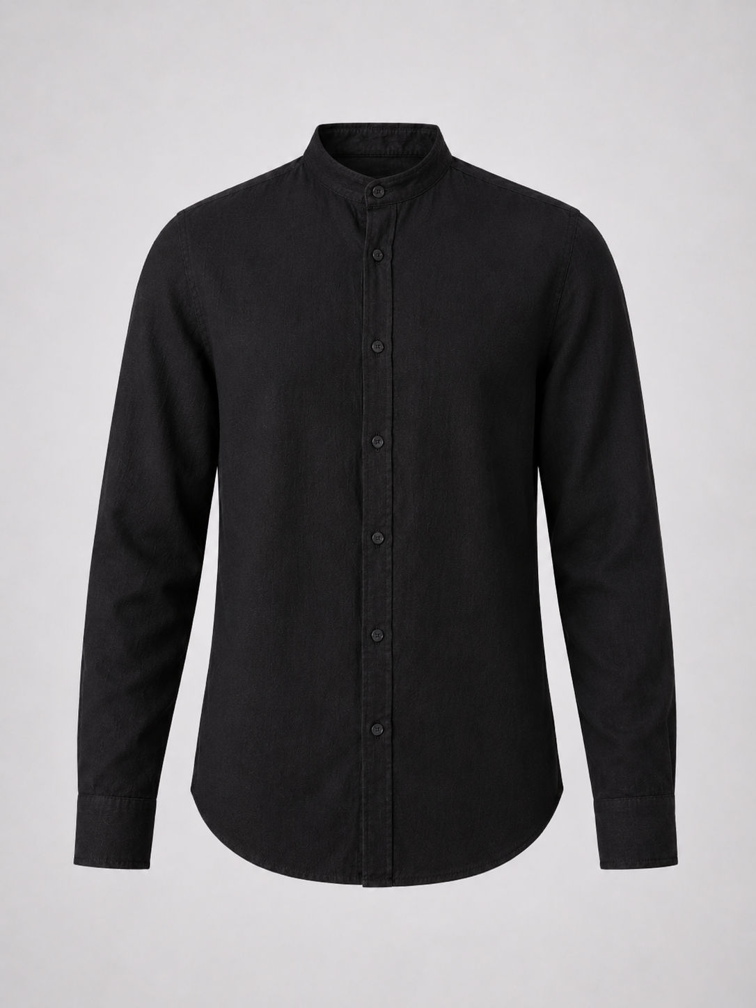 Black Linen Shirt - 1056