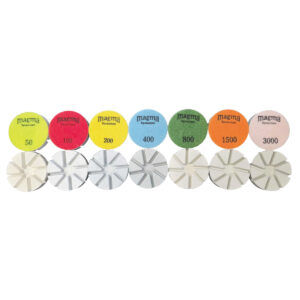 3" Magma Floor/Concrete Polishing Pucks (White) - Turbo Type