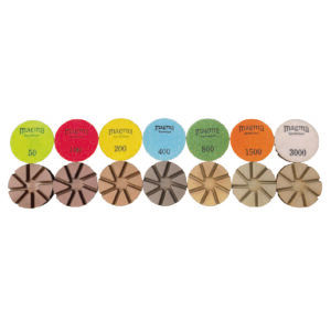 3" Magma Floor/Concrete Polishing Pucks (Dark) - Turbo Type