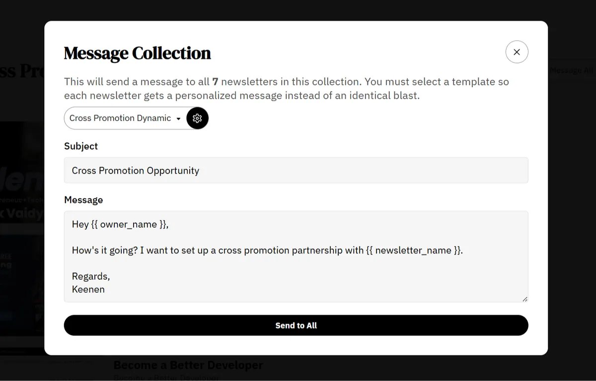 Message Multiple Newsletters at Once