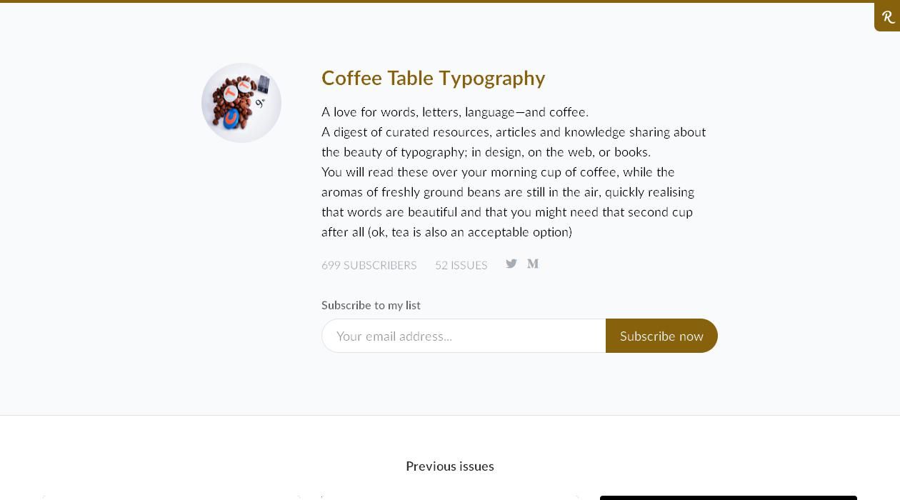 Coffee Table Typography