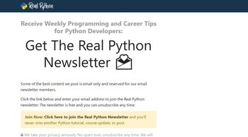 The Real Python Newsletter image