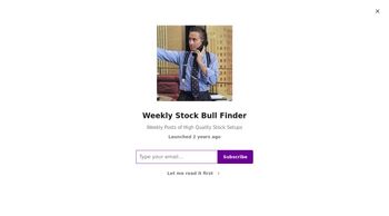 Weekly Stock Bullfinder image