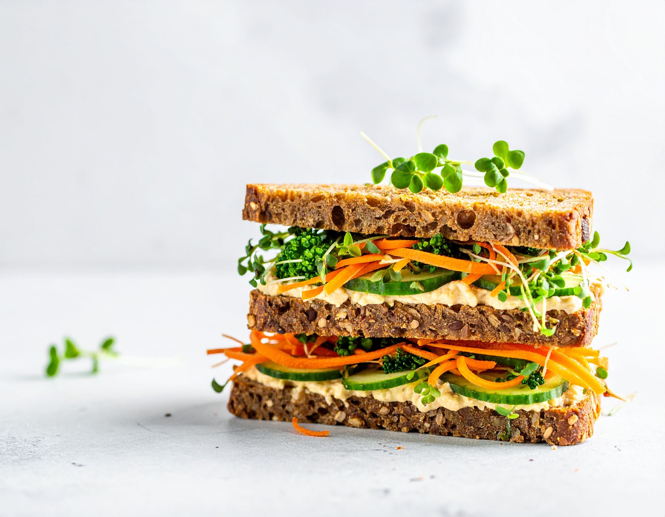Broccoli Microgreen Sandwich