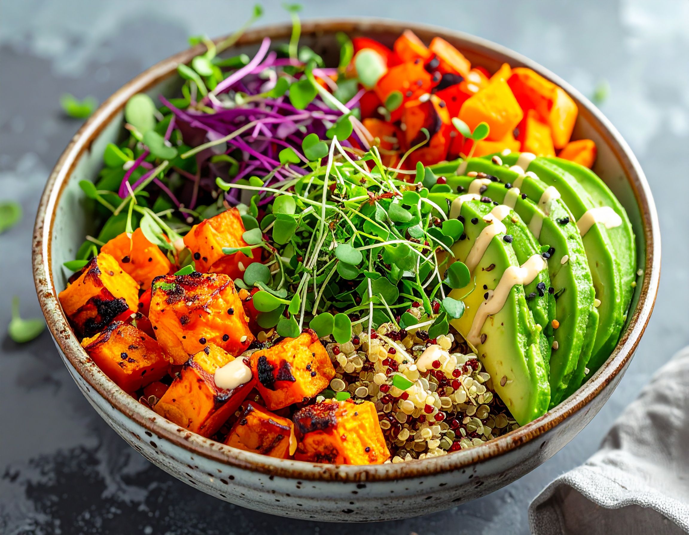 Pea Shoot & Quinoa Buddha Bowl