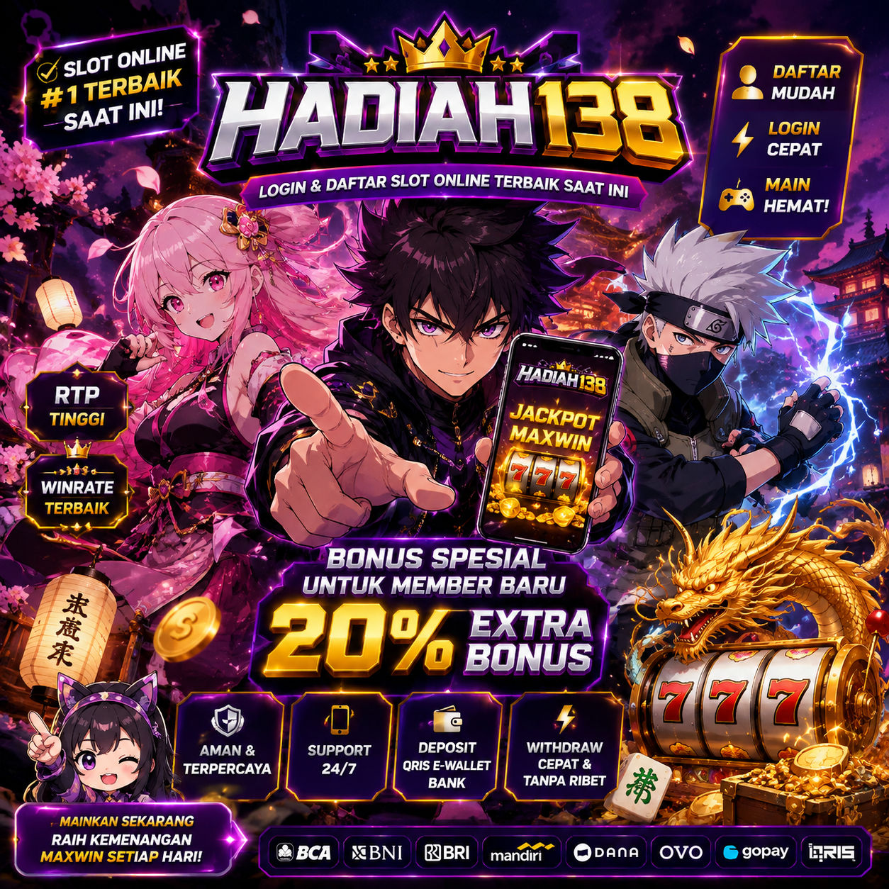 HADIAH138 ✈️ Login & Daftar Slot Online Terbaik Saat Ini