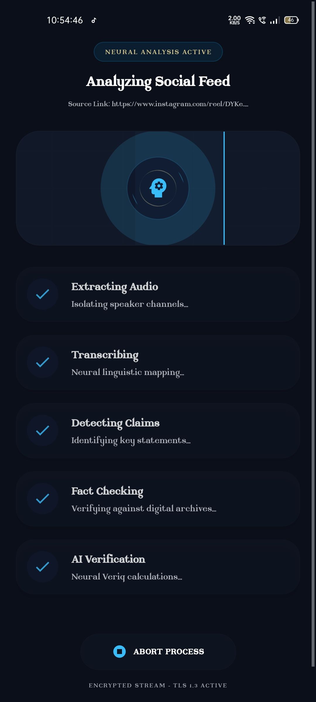 Processing Screen
