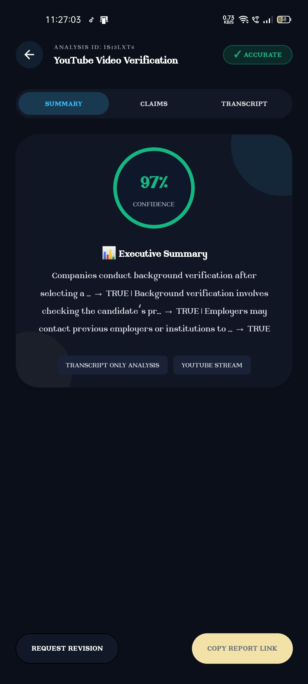 Result Screen