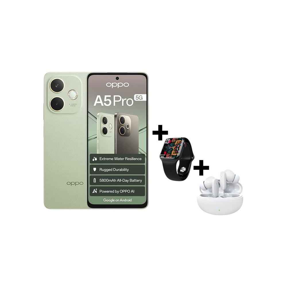 OPPO A5 Pro 5G 8/256GB - Olive Green + Free Watch & Buds - Expert