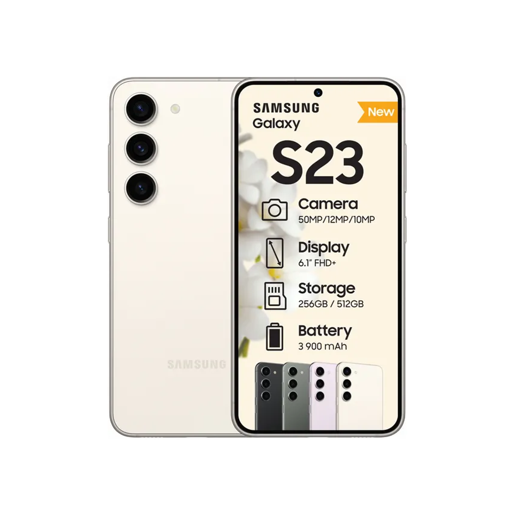 Samsung Galaxy S23 256GB Dual Sim - Cream - Expert Stores