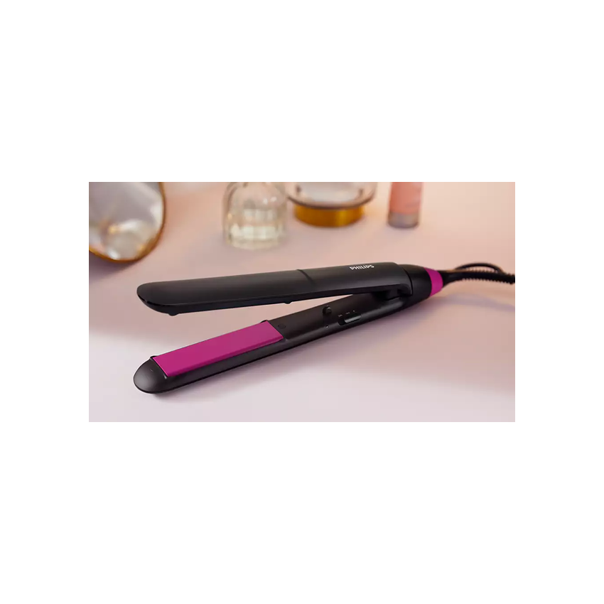 Philips StraightCare Essential ThermoProtect Straightener - Black/Pink (Photo: 9)