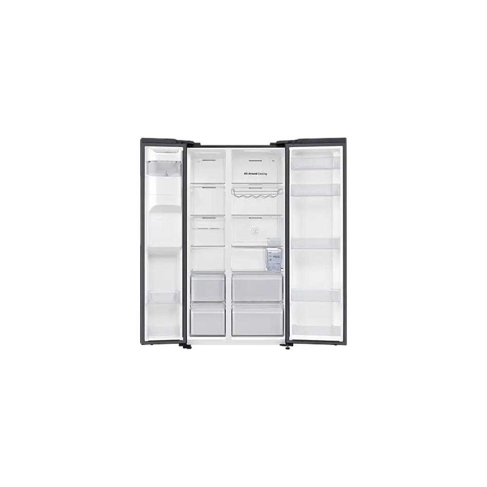 Samsung 617L Side by Side Fridge with Non-Plumbed Water & Ice Dispenser - Gentle Black (Photo: 4)