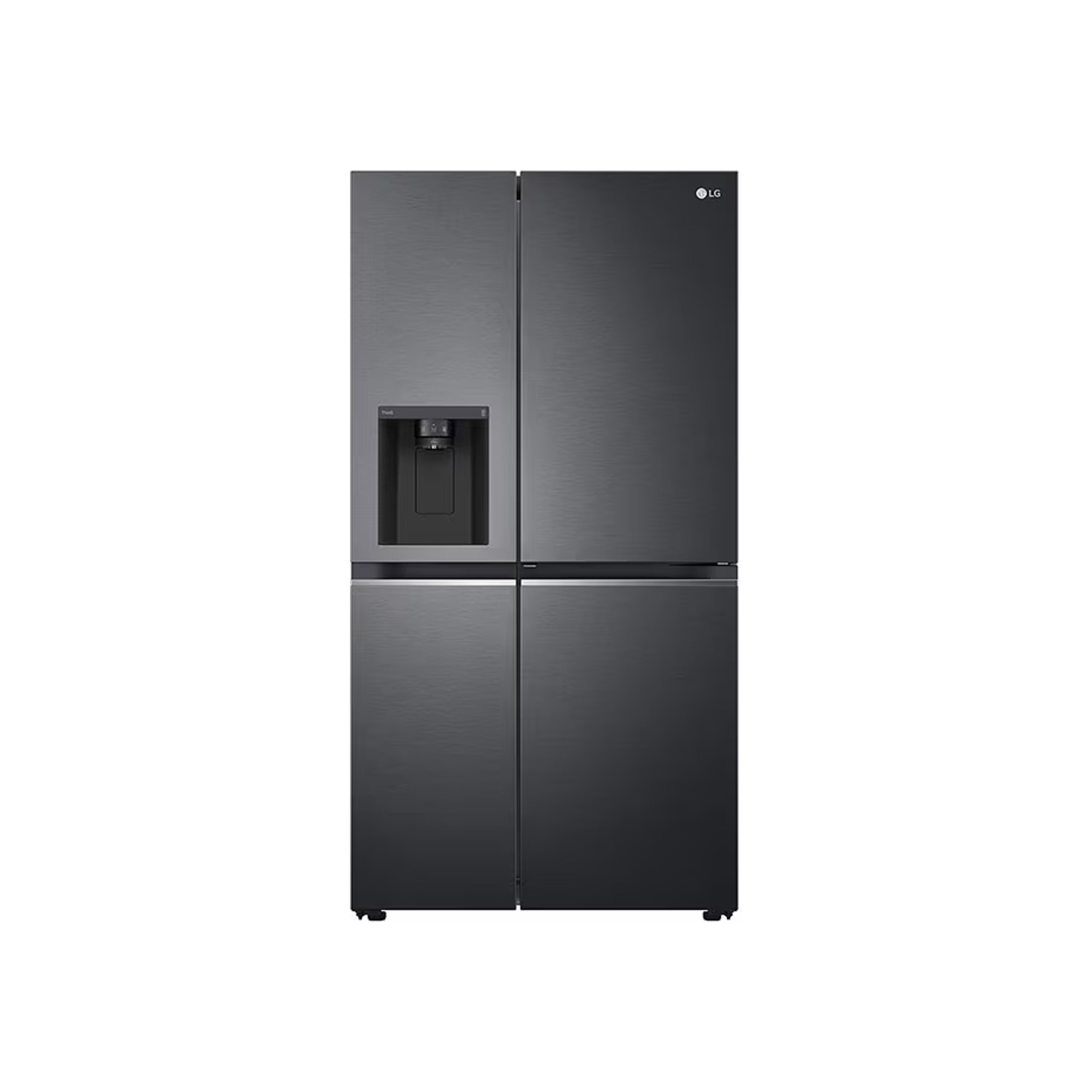 LG 611L Nett Side by Side Fridge with Plumbed Water & Ice - Matte Black