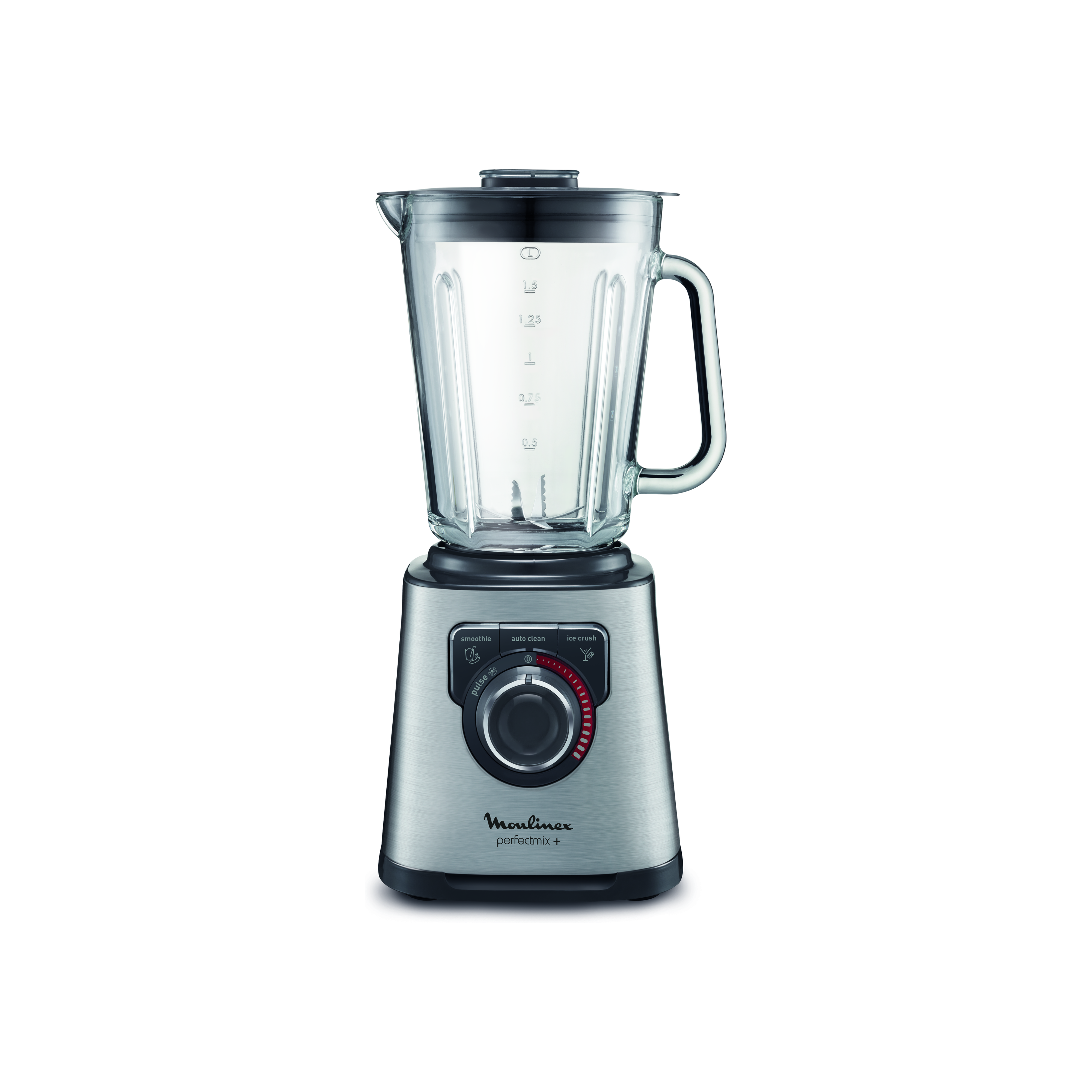 Moulinex Perfect Mix 1200w 6 Blade Glass Jar Blender - Stainless Steel