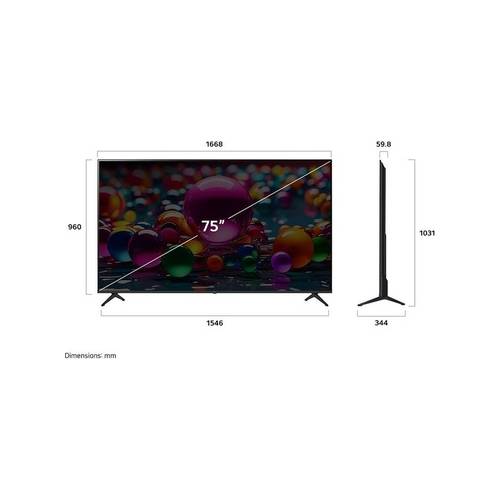 LG  75 inch UHD AI UA854K Smart TV AI Magic Remote HDR10 webOS25 2025 (Photo: 4)