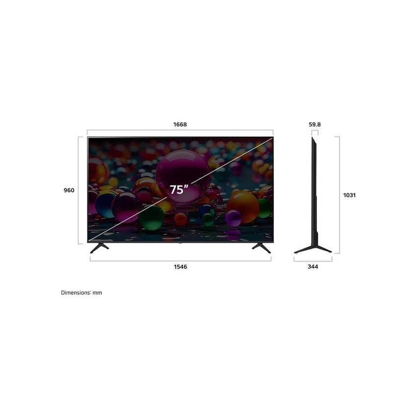 LG  75 inch UHD AI UA854K Smart TV AI Magic Remote HDR10 webOS25 2025 (Photo: 4)