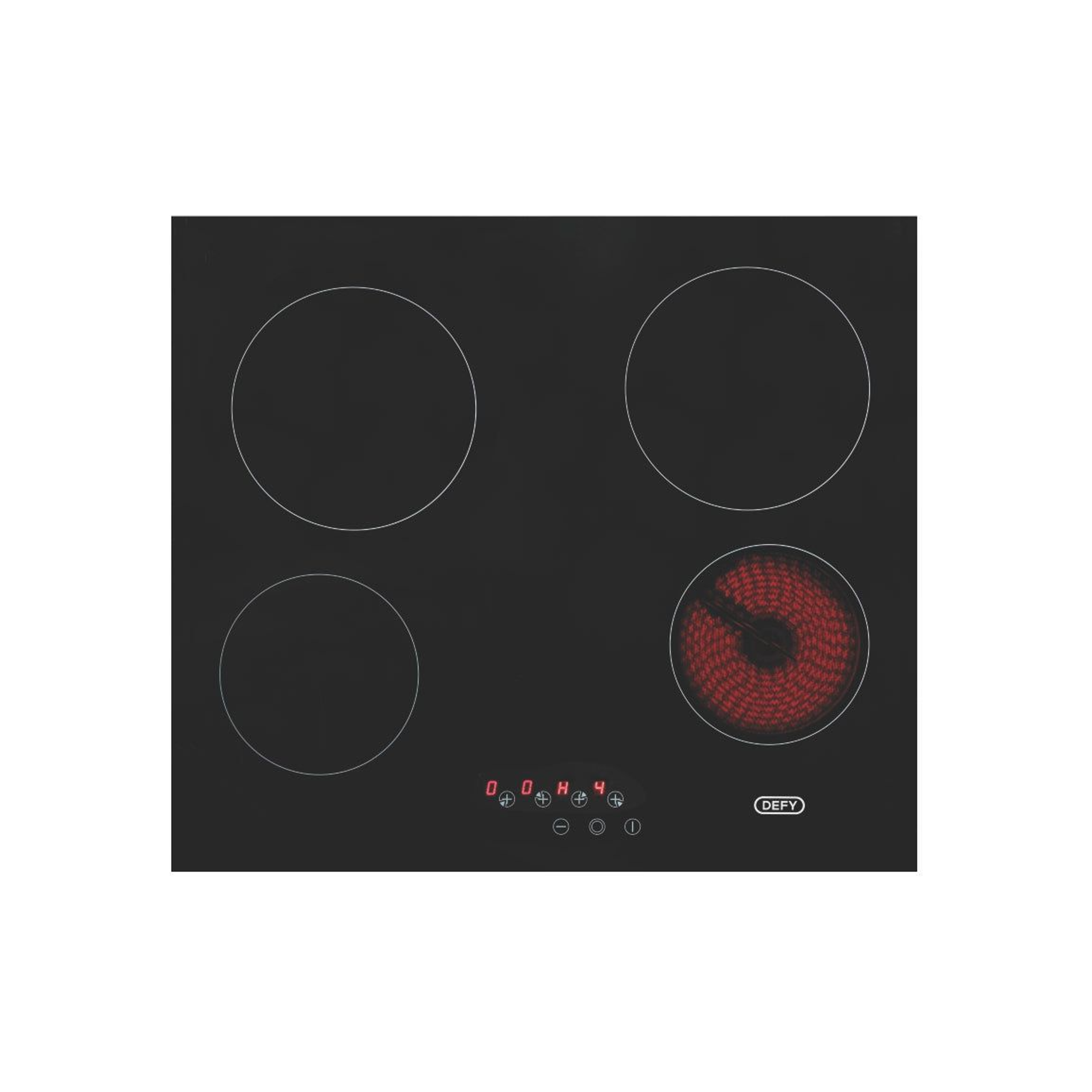 Defy Slimline Touch Control Vitroceramic Hob - Black