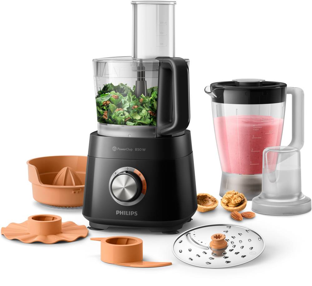Philips 850W Viva Collection Compact Food Processor - Black (Photo: 2)