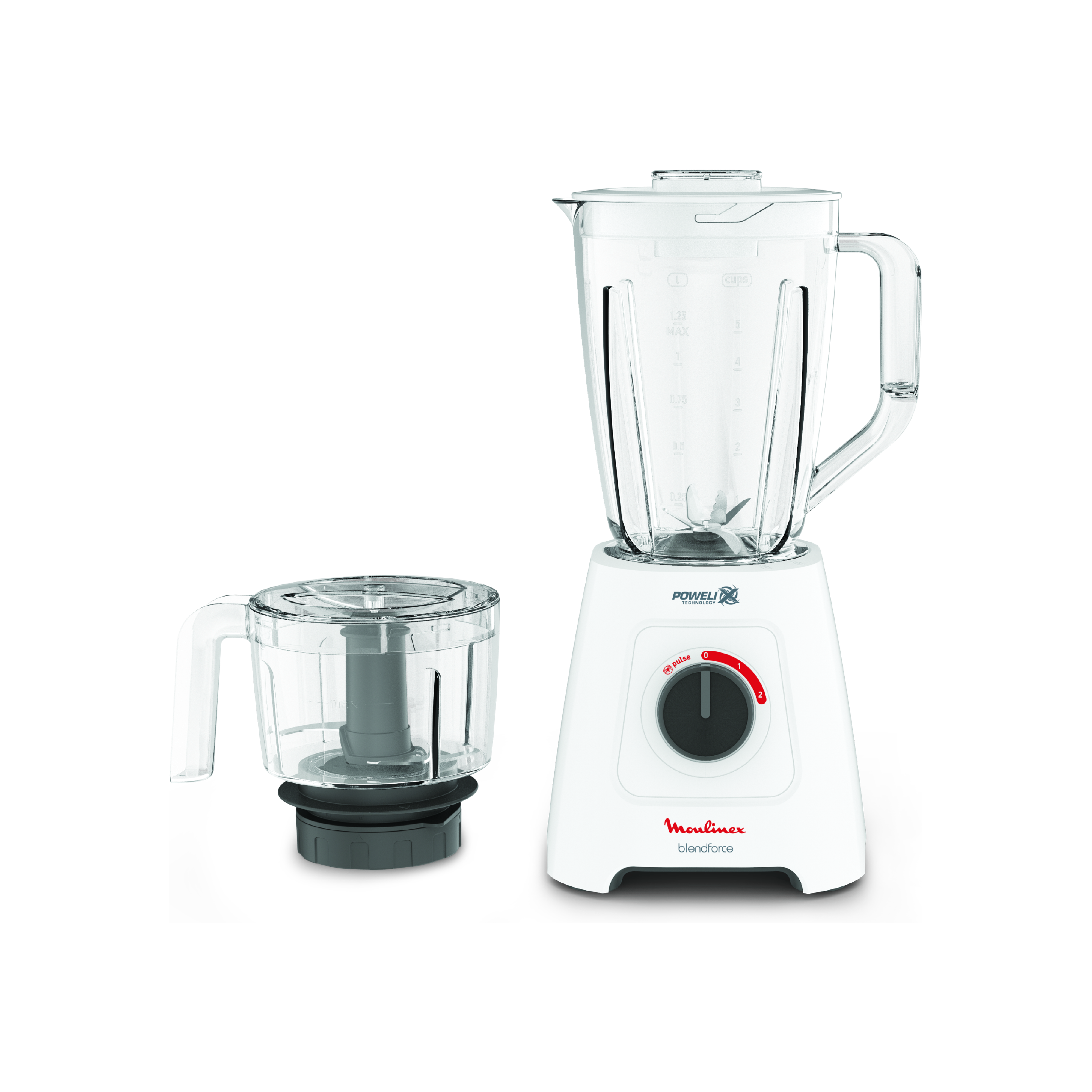 Moulinex Blendforce 600w Blender With 500ml Grinder - White