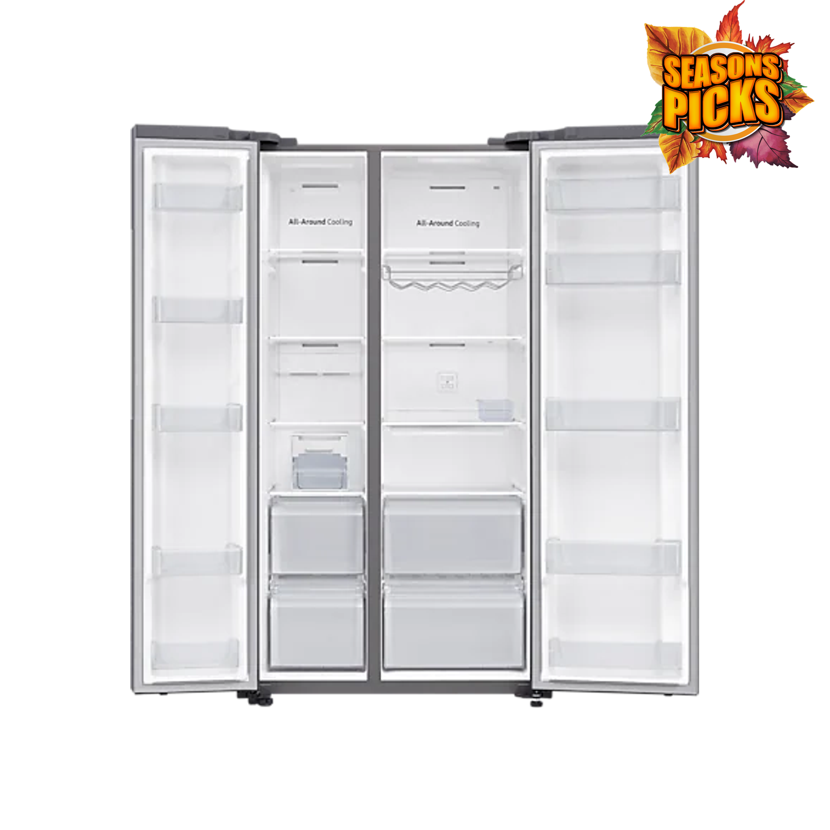 Samsung 647L Side By Side Fridge With Space Max Technology - Matt Silver (Photo: 2)