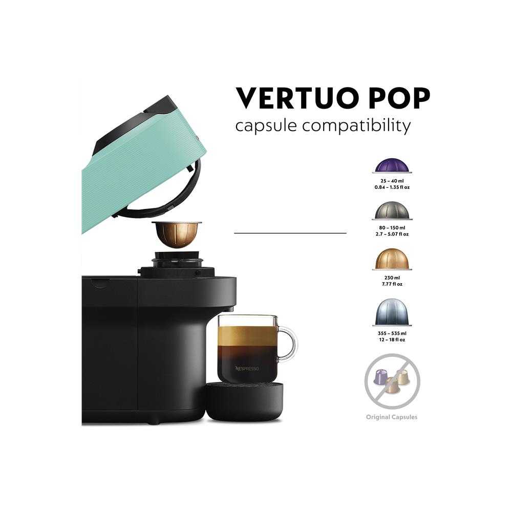 NESPRESSO VERTUO POP 未使用品 Nespresso Vertuo Pop Coffee Machine - Aqua Mint - Expert Stores