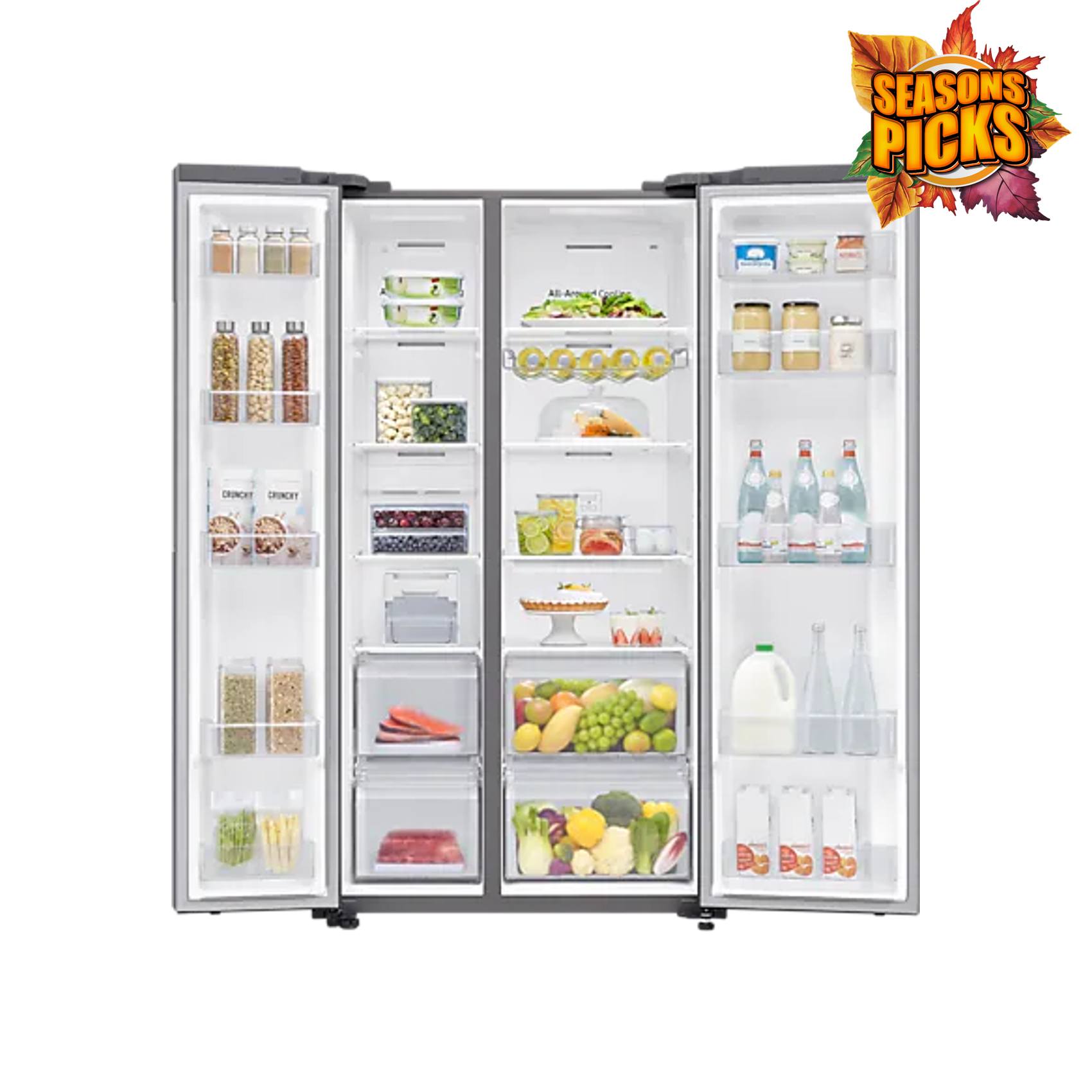Samsung 647L Side By Side Fridge With Space Max Technology - Matt Silver (Photo: 6)