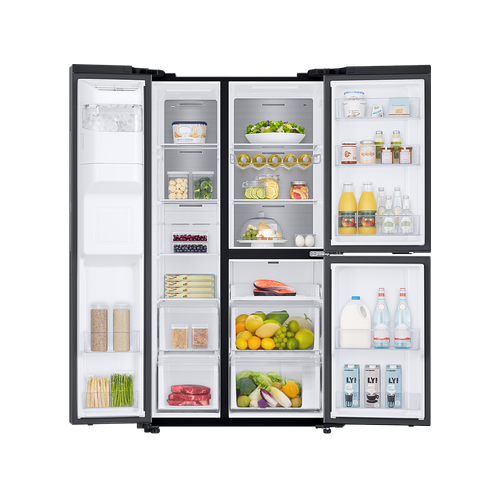 Samsung 602L 3 Door Fridge/Freezer with Water Dispenser - Black (Photo: 6)