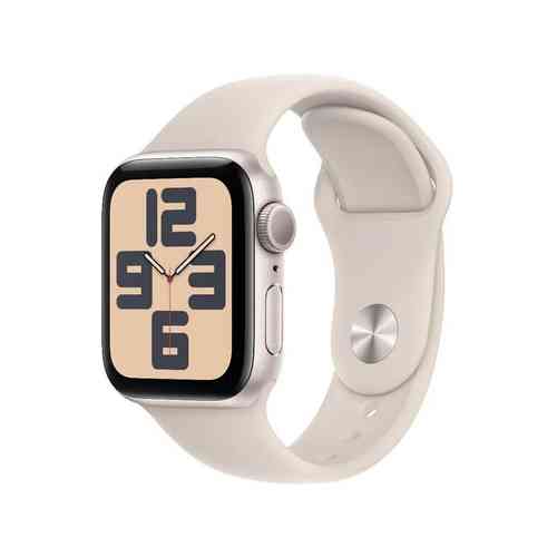 Apple Watch SE GPS 40mm Starlight Aluminium Case with Starlight Sport Band - S/M (Photo: 2)