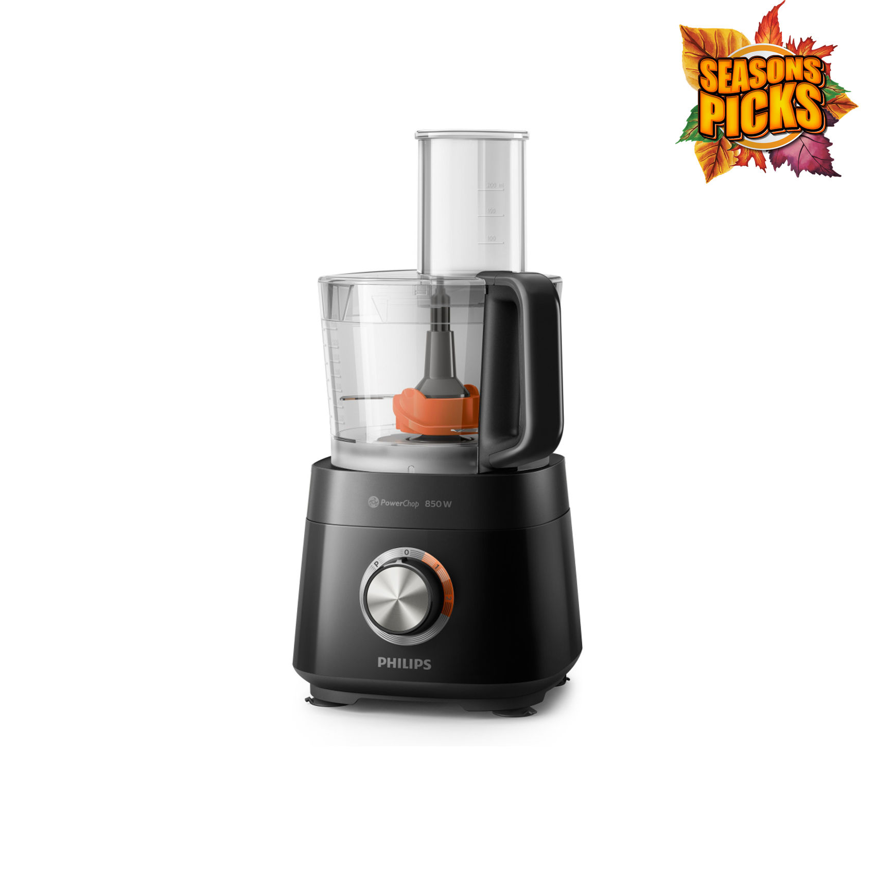 Philips 850W Viva Collection Compact Food Processor - Black (Photo: 4)