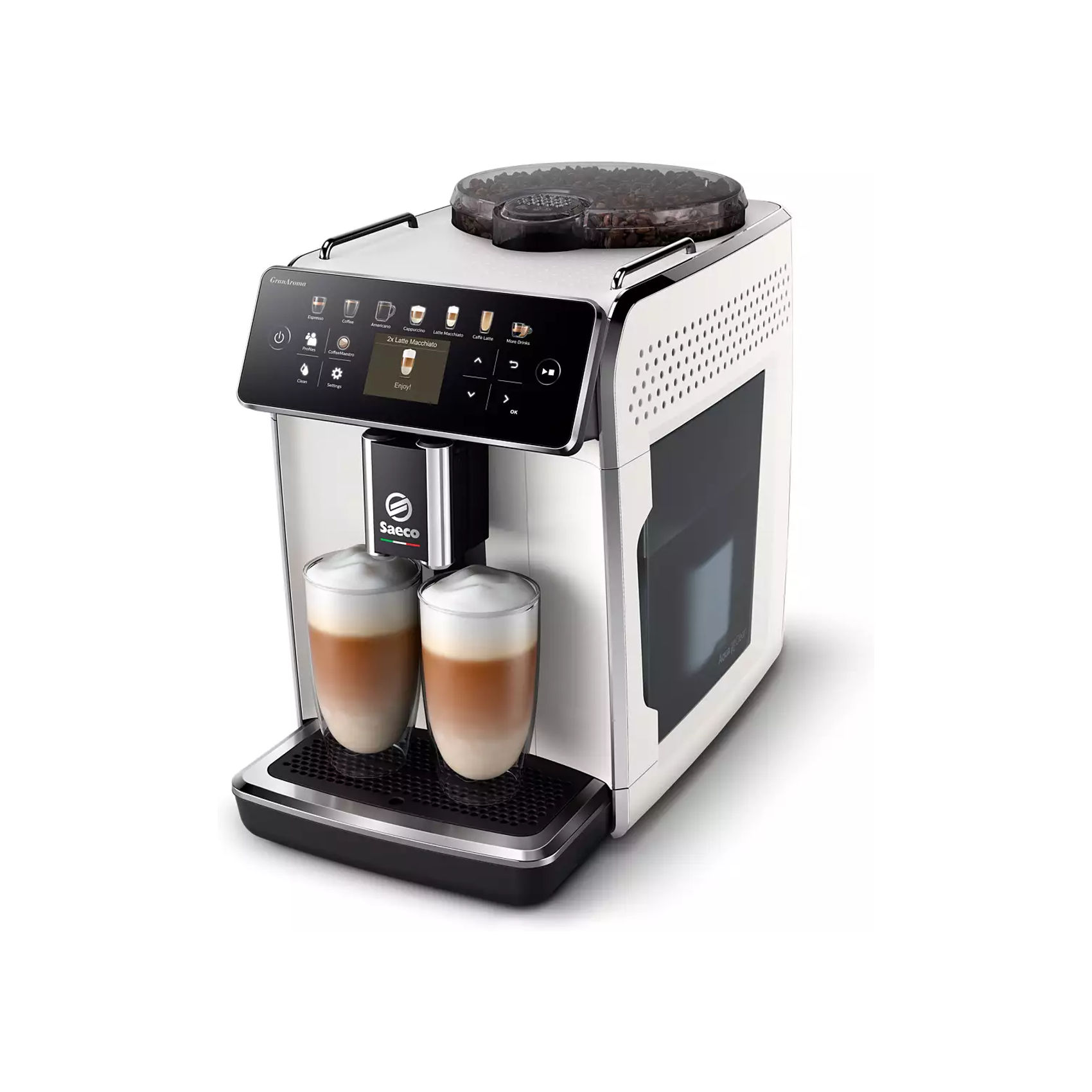 Saeco GranAroma Fully Automatic Espresso Machine - White (Photo: 2)