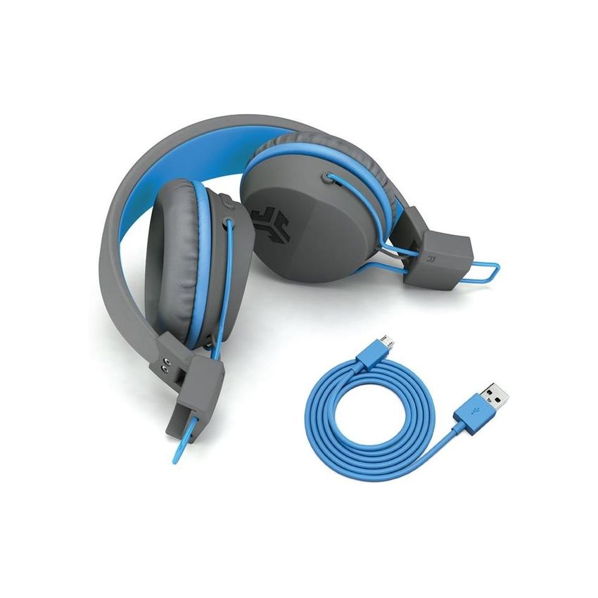 JLAB JBuddies Studio Bluetooth On-Ear Kids Headphones - Blue (Photo: 2)