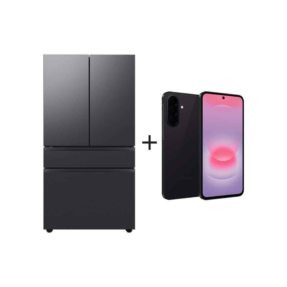 Samsung 630L Bespoke French Door Fridge with Beverage Center™ - Black + Free Gift