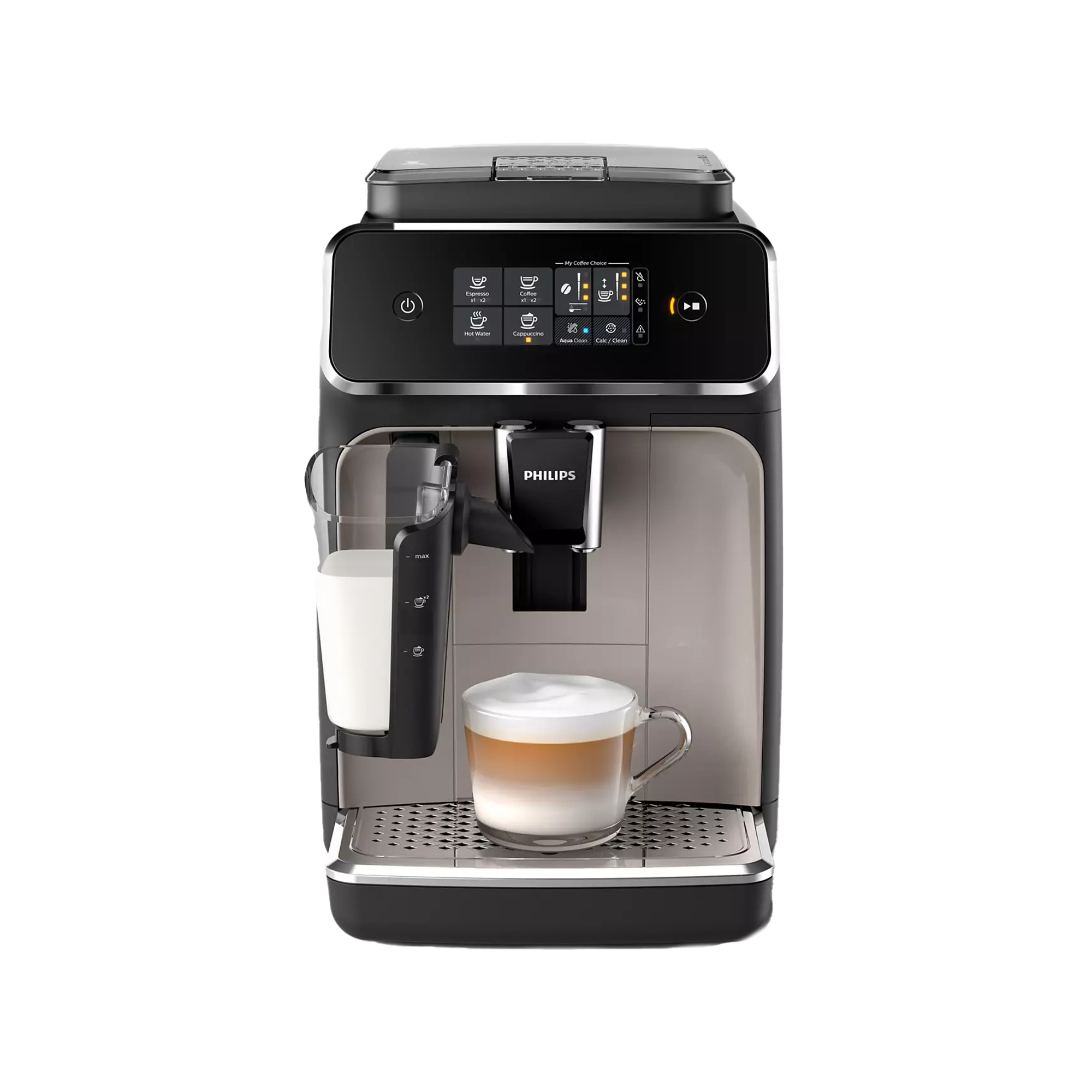 Philips LatteGo Series 2200 Fully Automatic Coffee Machine - Zinc Brown