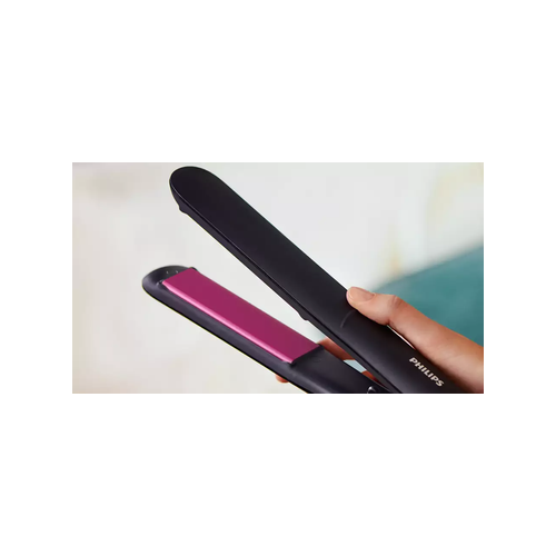 Philips StraightCare Essential ThermoProtect Straightener - Black/Pink (Photo: 4)