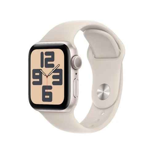 Apple Watch SE GPS + Cellular 40mm Starlight Aluminium Case with Starlight Sport Band - S/M (Photo: 2)